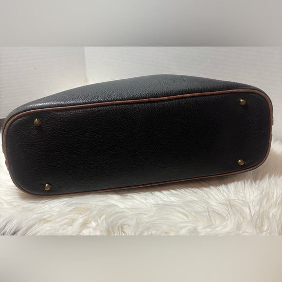 BALLY B Logo Black and Brown Leather Handbag - Picture 7 of 15